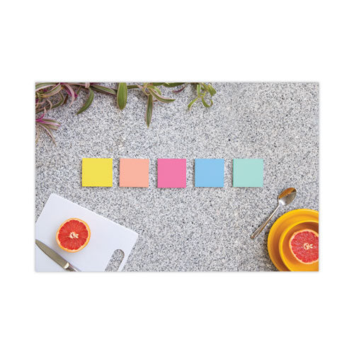 Image of Post-it® Notes Super Sticky Note Pads in Summer Joy Collection Colors, 4" x 6", Note Ruled, Summer Joy Collection Colors, 90 Sheets/Pad, 3 Pads/Pack