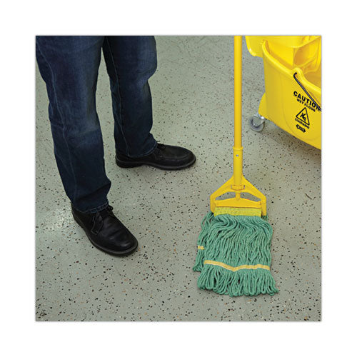 Image of Boardwalk® Super Loop Wet Mop Head, Cotton/synthetic Fiber, 5" Headband, Small Size, Green, 12/carton