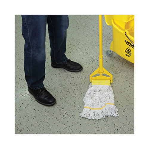 Image of Boardwalk® Super Loop Wet Mop Head, Cotton/synthetic Fiber, 5" Headband, Small Size, White, 12/carton