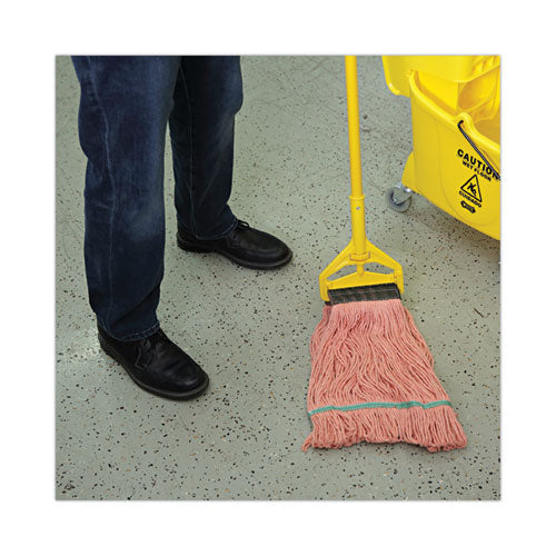 Image of Boardwalk® Super Loop Wet Mop Head, Cotton/synthetic Fiber, 5" Headband, Medium Size, Orange, 12/carton