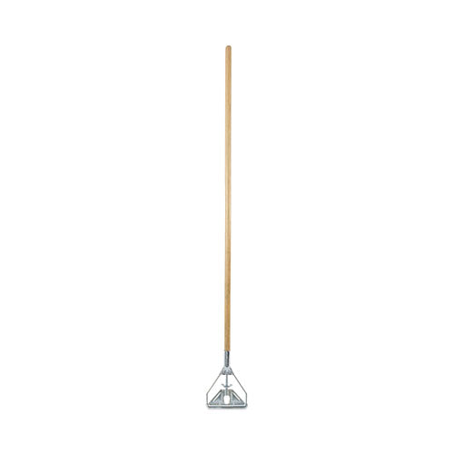 Image of Boardwalk® Screw Clamp Metal Head Wooden Mop Handle, #20+, 1.13" dia x 62", Natural