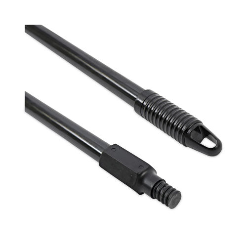 Image of Boardwalk® Fiberglass Broom Handle, Nylon Plastic Threaded End, 1" dia x 60", Black