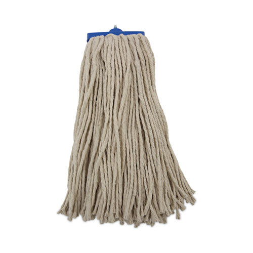 Image of Boardwalk® Cut-End Lie-Flat Wet Mop Head, Cotton, 16oz, White