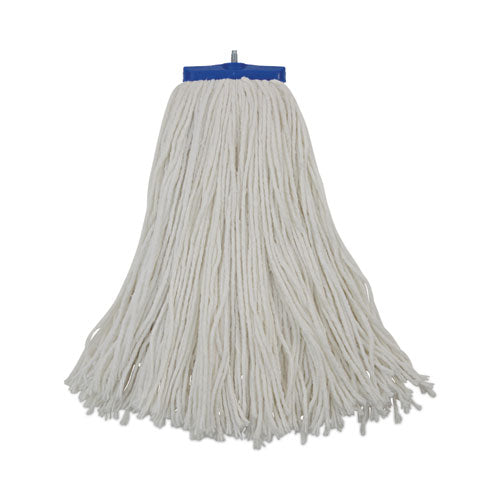 Image of Boardwalk® Cut-End Lie-Flat Wet Mop Head, Rayon, 16oz, White