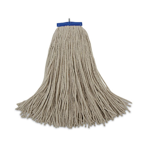 Image of Boardwalk® Cut-End Lie-Flat Wet Mop Head, Cotton, 24oz, White