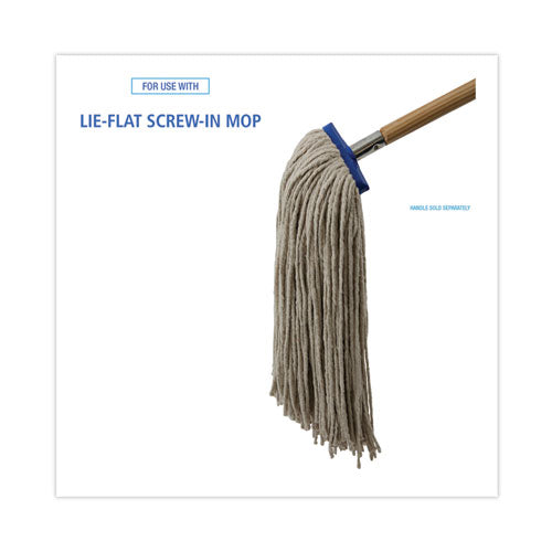 Image of Boardwalk® Cut-End Lie-Flat Wet Mop Head, Cotton, 24oz, White