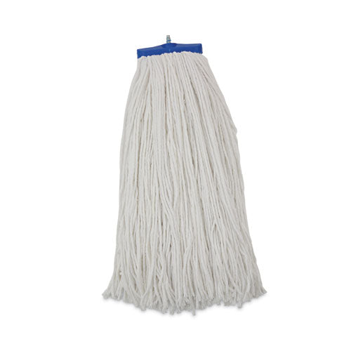 Image of Boardwalk® Cut-End Lie-Flat Wet Mop Head, Rayon, 24oz, White