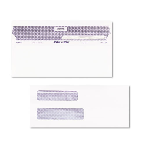 Image of Quality Park Reveal-N-Seal Envelope, #8 5/8, Commercial Flap, Self-Adhesive Closure, 3.63 X 8.63, White, 500/box
