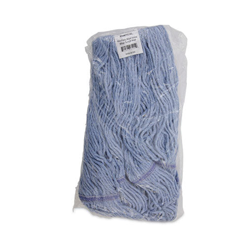 Image of Boardwalk® Mop Head, Loop-End, Cotton With Scrub Pad, Medium, 12/carton