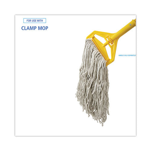 Image of Boardwalk® Cotton Mop Head, Cut-End, #32, White, 12/carton