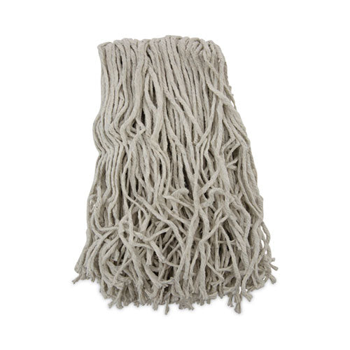 Image of Boardwalk® Banded Mop Head, Cotton, Cut-End, White, 16 Oz, 12/carton
