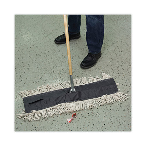 Image of Boardwalk® Flash Forty Disposable Dust Mop Heads, Cotton, 5", Natural