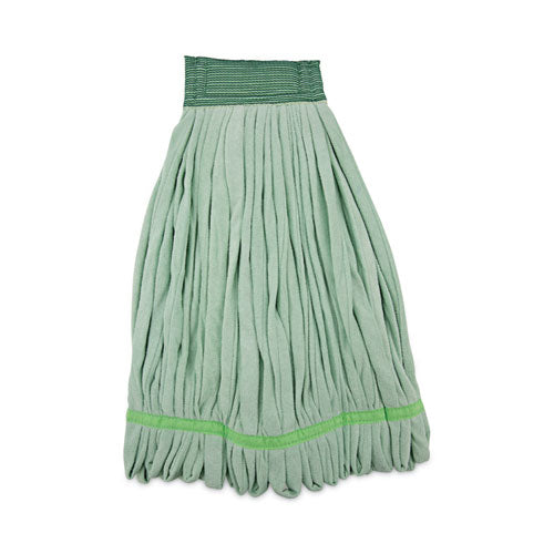 Image of Boardwalk® Microfiber Looped-End Wet Mop Head, Large, Green, 12/carton