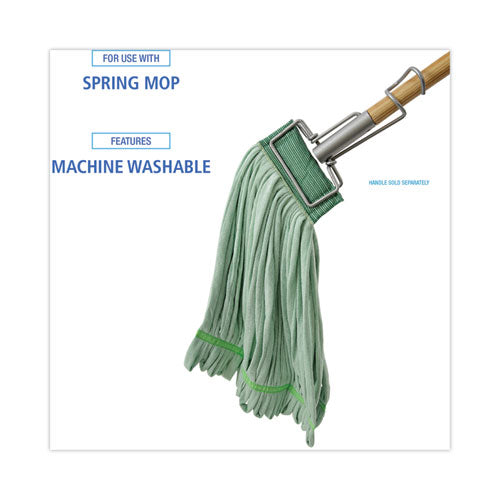 Image of Boardwalk® Microfiber Looped-End Wet Mop Head, Large, Green, 12/carton