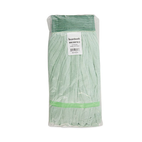 Image of Boardwalk® Microfiber Looped-End Wet Mop Head, Medium, Green