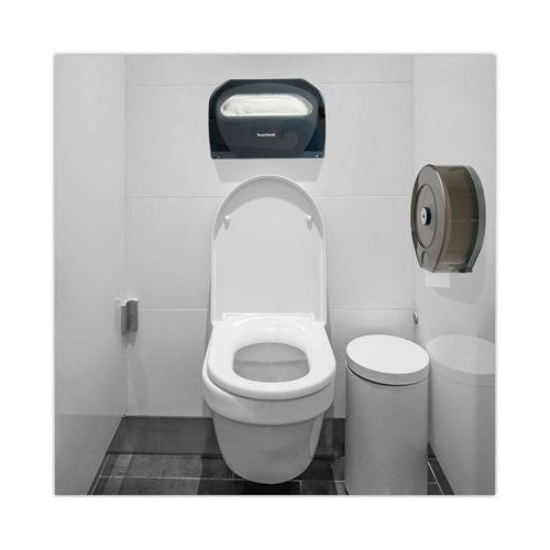 Image of Boardwalk® Premium Half-Fold Toilet Seat Covers, 14.17 x 16.73, White, 250 Covers/Sleeve, 4 Sleeves/Carton