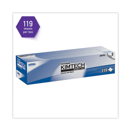 Image of Kimtech Kimwipes Delicate Task Wipers, 3-Ply, 11.8 x 11.8, Unscented, White, 100/Box, 15 Boxes/Carton