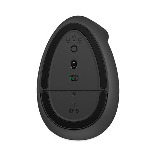 Image of Logitech® Lift Vertical Ergonomic Mouse, 2.4 GHz Frequency/32 ft Wireless Range, Right Hand Use, Graphite