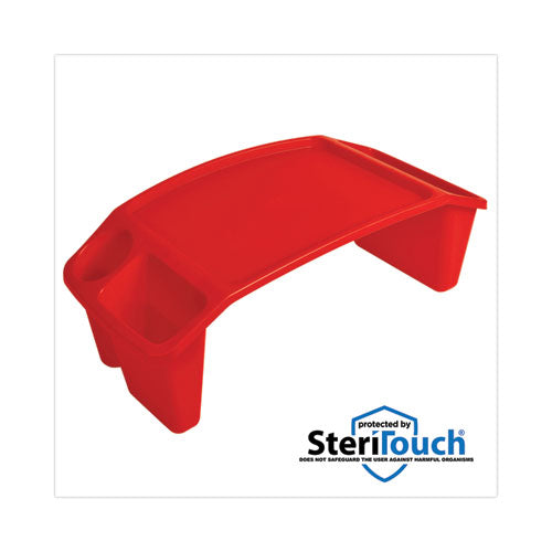Image of deflecto® Antimicrobial Lap Desk, Rectangular, 23.35w x 12d x 8.53h, Red