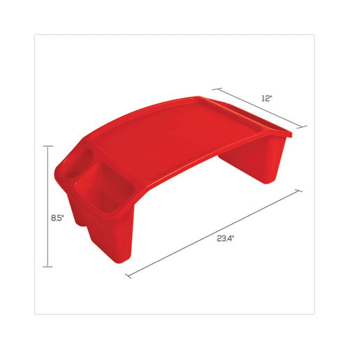 Image of deflecto® Antimicrobial Lap Desk, Rectangular, 23.35w x 12d x 8.53h, Red