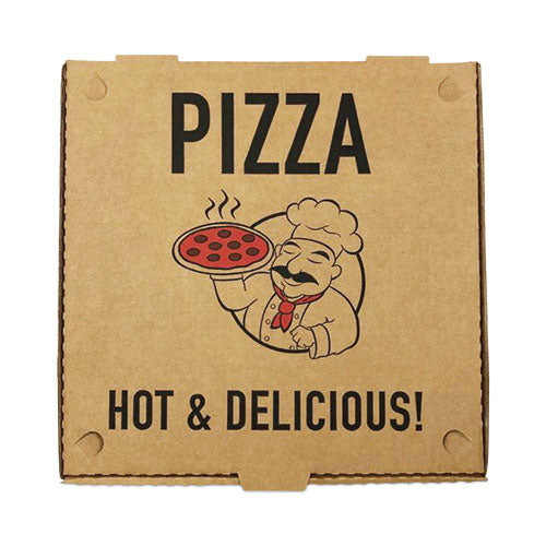 Image of BluTable Pizza Boxes, 12 x 12 x 2, Brown, Paper, 50/Pack