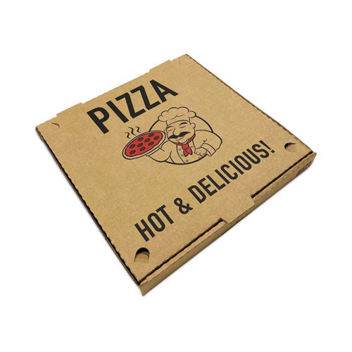 Image of BluTable Pizza Boxes, 12 x 12 x 2, Brown, Paper, 50/Pack