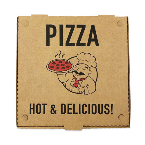 Image of BluTable Pizza Boxes, 14 x 14 x 2, Brown, Paper, 50/Pack