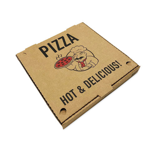 Image of BluTable Pizza Boxes , 16 x 16 x 2, Brown, Paper, 50/Pack