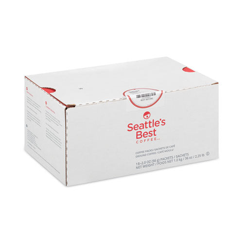 Image of Seattle's Best Premeasured Coffee Packs, Portside Blend, 2.1 oz Packet, 72/Carton