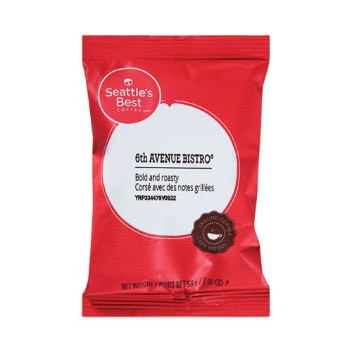Image of Seattle's Best Premeasured Coffee Packs, 6th Avenue Bistro, 2.1 oz Packet, 72/Carton