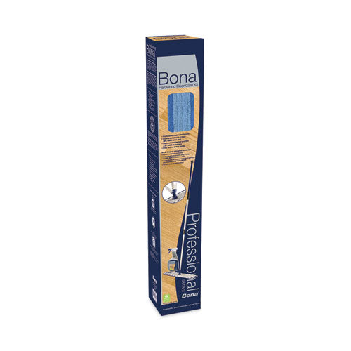 Image of Bona® Hardwood Floor Care Kit, 18" Wide Microfiber Head, 72" Silver/blue Aluminum Handle