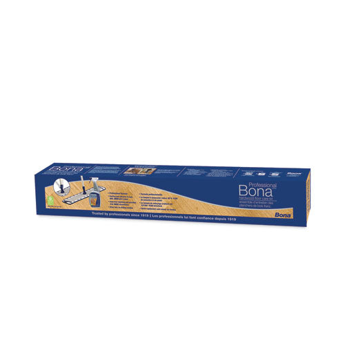 Image of Bona® Hardwood Floor Care Kit, 18" Wide Microfiber Head, 72" Silver/blue Aluminum Handle