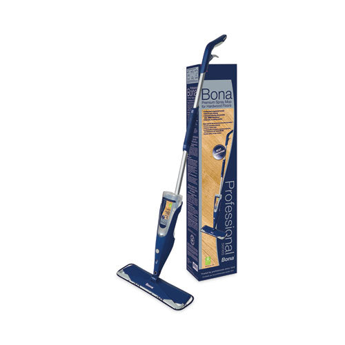 Image of Bona® Hardwood Floor Mop, 15" Wide Microfiber Head, 52" Blue Plastic/steel Handle