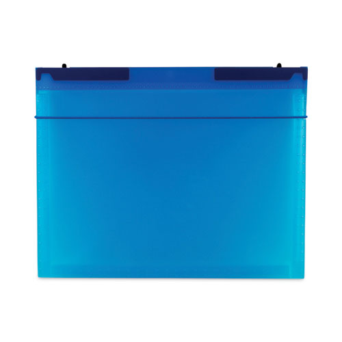 Image of C-Line® Expanding File with Hang Tabs, Pre-Printed Index-Tab Inserts, 12 Sections, 1" Capacity, Letter Size, 1/6-Cut Tabs, Blue