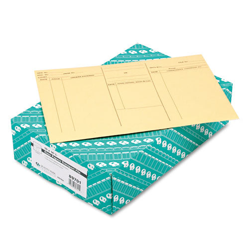 Image of Quality Park Attorney's Envelope/Transport Case File, Cheese Blade Flap, Fold-Over Closure, 10 x 14.75, Cameo Buff, 100/Box