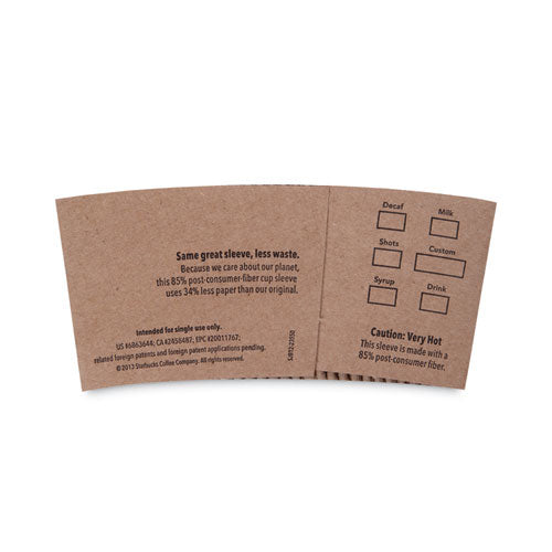 Image of Starbucks® Cup Sleeves, Fits 12, 16, 20 Oz Hot Cups, Kraft, 1,380/carton