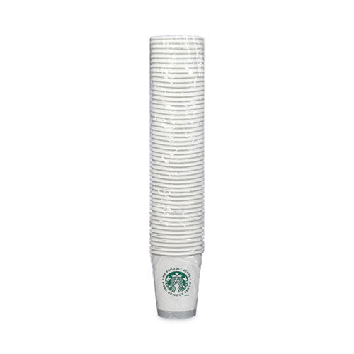 Image of Starbucks® Hot Cups, 12 oz, Paper, White with Green Starbucks Logo, 1,000/Carton