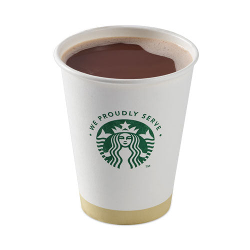 Image of Starbucks® Hot Cups, 12 oz, Paper, White with Green Starbucks Logo, 1,000/Carton