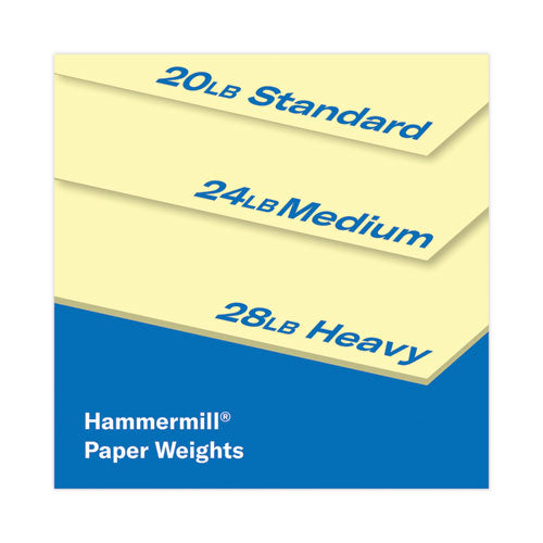 Image of Hammermill® Colors Print Paper, 20 lb Bond Weight, 8.5 x 11, Canary, 500 Sheets/Ream, 10 Reams/Carton