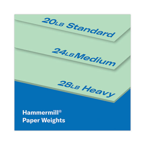 Image of Hammermill® Colors Print Paper, 20 lb Bond Weight, 8.5 x 11, Green, 500 Sheets/Ream, 10 Reams/Carton