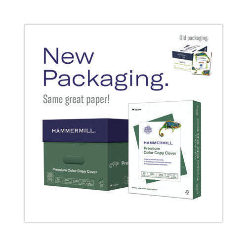 Image of Hammermill® Premium Color Copy Cover, 100 Bright, 100 lb Cover Weight, 8.5 x 11, 250 Sheets/Pack, 6 Packs/Carton