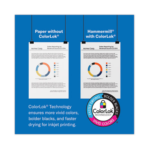 Image of Hammermill® Fore Multipurpose Print Paper, 96 Bright, 20 lb Bond Weight, 8.5 x 11, White, 500 Sheets/Ream, 10 Reams/Carton