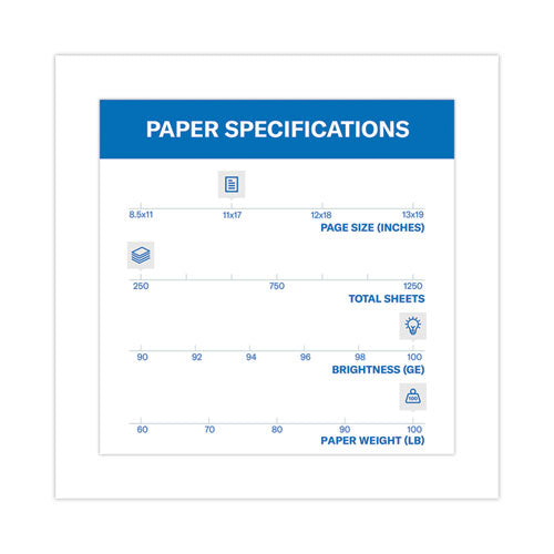 Image of Hammermill® Premium Color Copy Cover, 11 X 17, Smooth Photo White, 250/pack