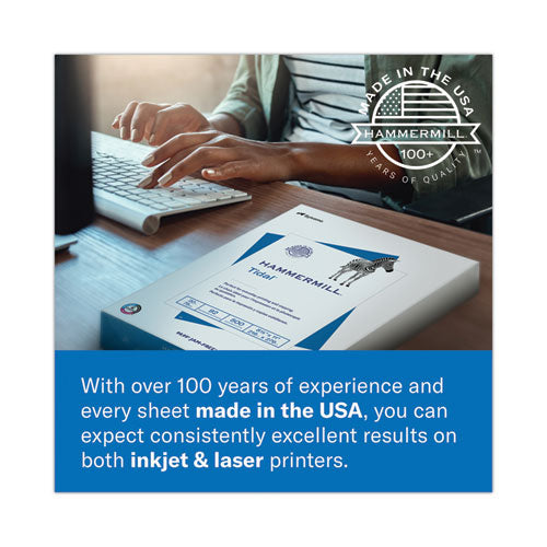 Image of Hammermill® Premium Laser Print Paper, 98 Bright, 24 lb Bond Weight, 8.5 x 14, White, 500/Ream