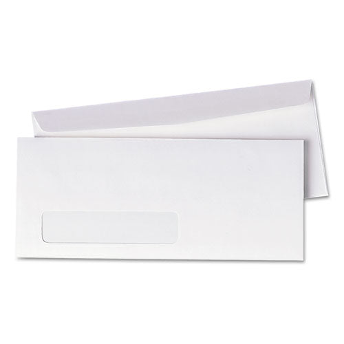 Image of Quality Park Invoice-Format Address-Window Envelope, #10, Commercial Flap, Gummed Closure, 4.13 x 9.5, White, 500/Box