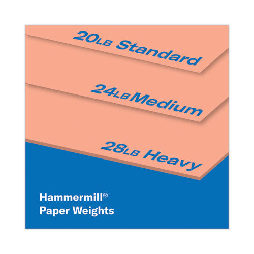 Image of Hammermill® Colors Print Paper, 20 lb Bond Weight, 8.5 x 11, Salmon, 500 Sheets/Ream, 10 Reams/Carton
