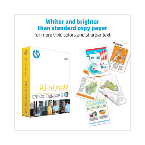 Image of HP Papers All-In-One22 Paper, 96 Bright, 22 lb Bond Weight, 8.5 x 11, White, 500/Ream