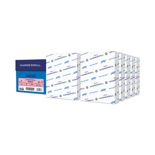 Image of Hammermill® Colors Print Paper, 20 lb Bond Weight, 8.5 x 11, Pink, 500 Sheets/Ream, 10 Reams/Carton