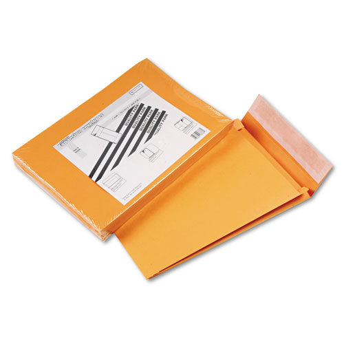 Image of Quality Park Redi-Strip Kraft Expansion Envelope, #13 1/2, Square Flap, Redi-Strip Adhesive Closure, 10 x 13, Brown Kraft, 25/Pack