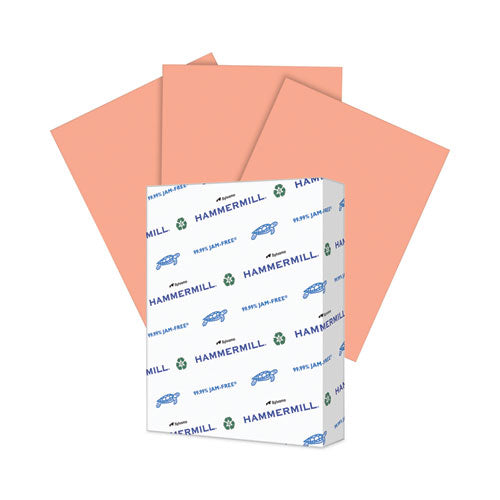 Image of Hammermill® Colors Print Paper, 20 lb Bond Weight, 8.5 x 11, Salmon, 500/Ream